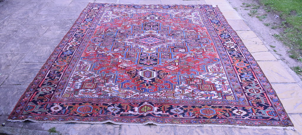 A Persian Heriz carpet,