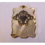 A Victorian mother of pearl and ivory notebook, a horn snuff box,