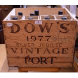 Eight bottles of Dow's Silver Jubilee vintage port, 1977,