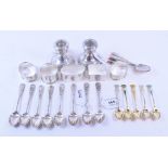 A set of eight Victorian silver coffee spoons, initialled, Sheffield 1881,