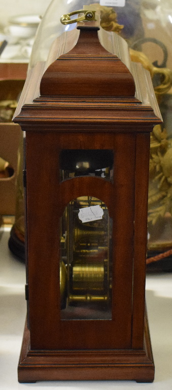 A bracket clock, the 17 cm arched square brass dial signed Stephen Asselin, London, - Image 5 of 6