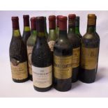 A bottle of Chateau Brane Cantenac Margaux, 1966, a bottle of Chateaunuf du Pape, 2002,