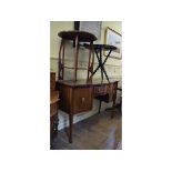 A sideboard, two occasional tables, a drop leaf table, a side table,