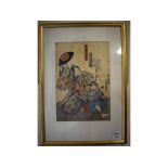 A Japanese Toyokuni colour woodblock print,