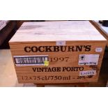 Twelve bottles of Cockburn's vintage port, 1997,