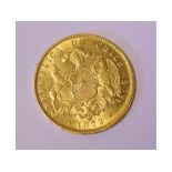 EXTRA LOT: A Republic of Chile gold 10 pesos,