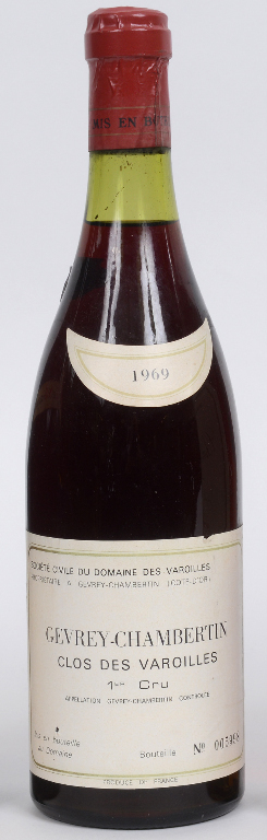 A bottle of Gevrey Chambertin 1er Cru,