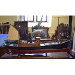 A model of a Billings fishing boat 'Peggy', 122 cm long,