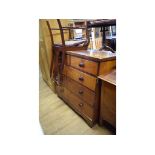 A 19th century mahogany chest, of two short and three long drawers, 107 cm wide,