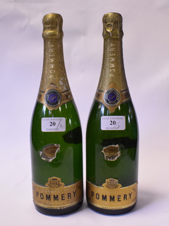 Two bottles of Pommery Champagne,