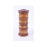 A treen spice tower,