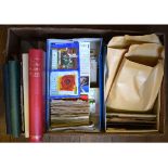 Assorted stamps, loose and in albums, assorted cut glass,