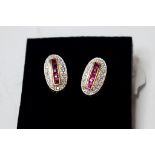 A pair of Art Deco style 9ct gold,