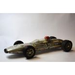 A Rico tinplate Ferrari Formula 1 car, Fangio,