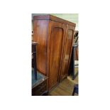 A mahogany two door wardrobe, 116 cm wide Condition report Approx.