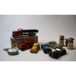 A Tri-ang Minic Delivery Lorry, boxed, a Dinky Toys Bentley close couple coupe, other Dinky toys,