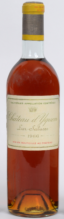 A bottle of Chateau d'Yquem,