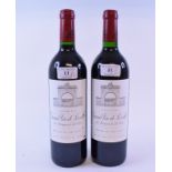 Two bottles of Grand Vin de Leoville,