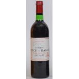 A bottle of Chateau Lynch Bages, Grand Cru Classe,
