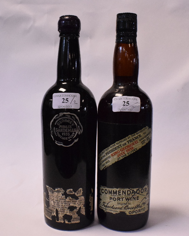 A bottle of Sandeman George V Jubilee vintage port, 1935,