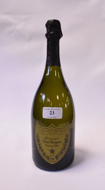 A bottle of Dom Perignon Champagne,