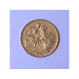 A Queen Victoria sovereign,