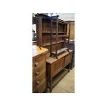 An oak dresser, 123 cm wide, a Victorian mahogany marble top washstand, a tripod occasional table,