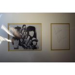 A Bill Wyman signature and accompanying photograph, framed as one, and two others,