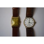 A gentleman's 9ct gold JW Benson wristwatch,