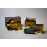 A collection of Matchbox/Lesney vehicles, including Volkswagen van, No 25, Austin A50, No 46,