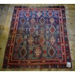 A Caucasian rug, with geometric motifs,
