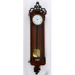 A late 19th century Vienna regulator wall clock,