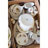 A quantity of Royal Worcester Evesham tablewares, assorted Colour Box teddy bears, other ceramics,