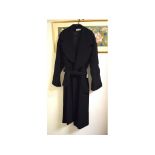 A Charles Jourdan Model 1001 black wool overcoat,