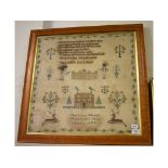 A William IV mourning sampler, by Mary A