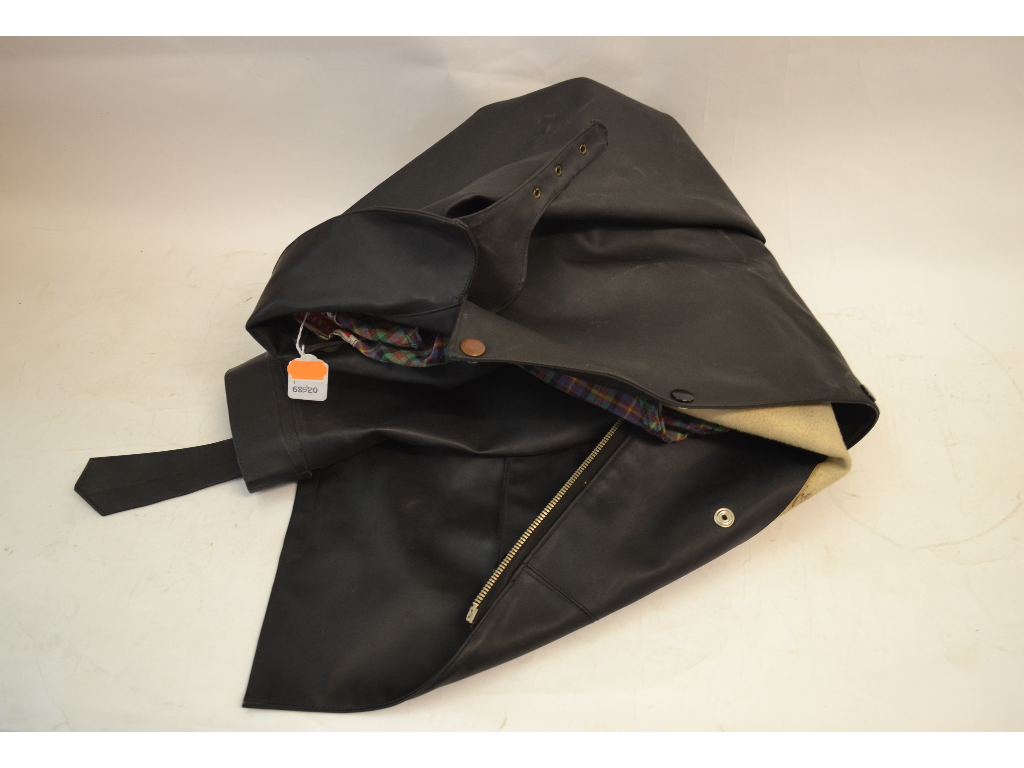 An original Belstaff Black Prince PVC weatherproof motorcycle jacket and trousers, - Bild 3 aus 7