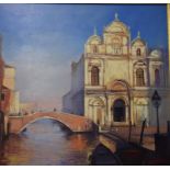 Brian Moore, Escuola Di San Marco, acrylic on canvas, signed, 73.5 x 73.