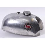 A BSA Gold Star scrambler aluminium fuel tank,