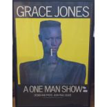 A Grace Jones poster, a one man show, five the National Shakespeare Company posters,