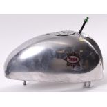 A BSA Gold Star scrambler aluminium fuel tank,