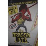 Film posters: The Dragon Lives (1976), starring Bruce Lee and directed by Singloy Wang,