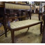 An Edwardian inlaid mahogany two seater settee Condition report Report by