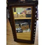 A George II style wall mirror, 51 cm wide,