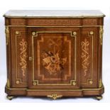 A Louis XVI style breakfront cabinet, with ormolu mounts,