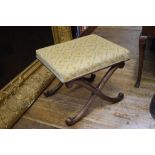 A Regency style X frame stool,