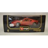 Assorted die-cast and tin plate models, including a Bburago Ferrari GTO,