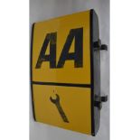 An Automobile Association (AA) hanging wall sign,