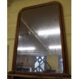 A late Victorian overmantle mirror,