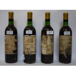 Four bottles of Chateau Pichon Lalande, 1974,