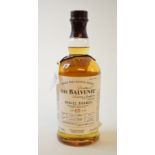 A bottle of Balvenie single malt Scotch whisky, cask date 1996, bottled 2012, aged 15 years, 47.